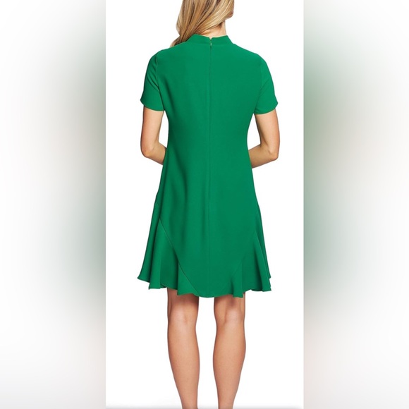 CeCe Sportswear Women's Short Sleeve A-LINE Dress with Neck Bow, Lush Gr… - Picture 2 of 9